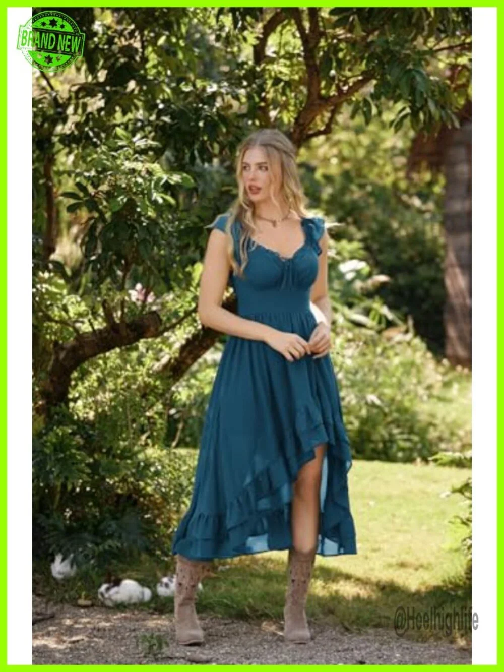 Renaissance Corset Dress Off Shoulder Flowy Sundress Chiffon Dress